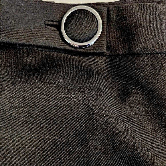 Tory Burch Black Wool Wide Leg Button Accent Pants - Picture 4 of 5